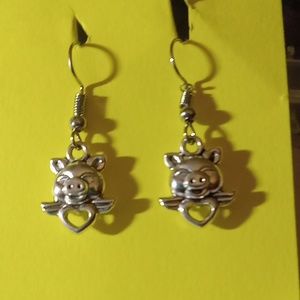 Pigs with Hearts Earrings